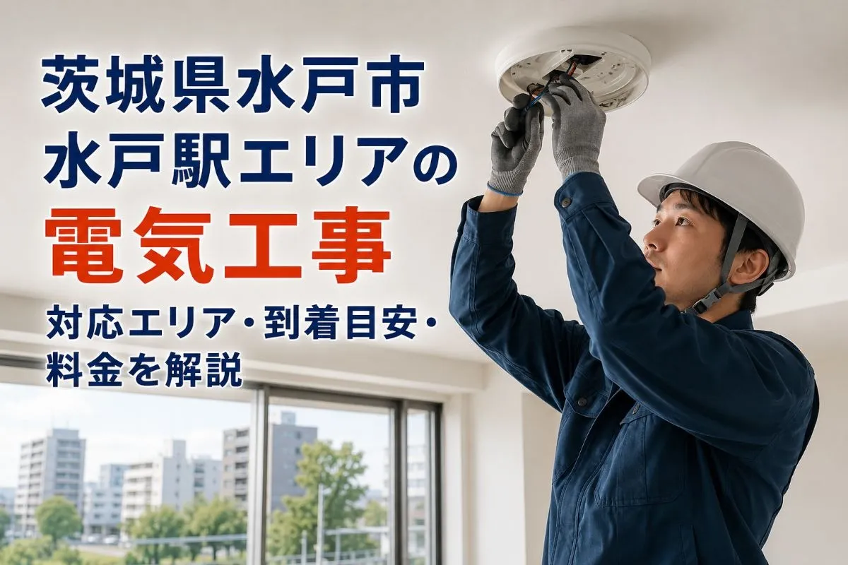 茨城県水戸市水戸駅エリアの電気工事｜対応エリア・到着目安・料金を解説