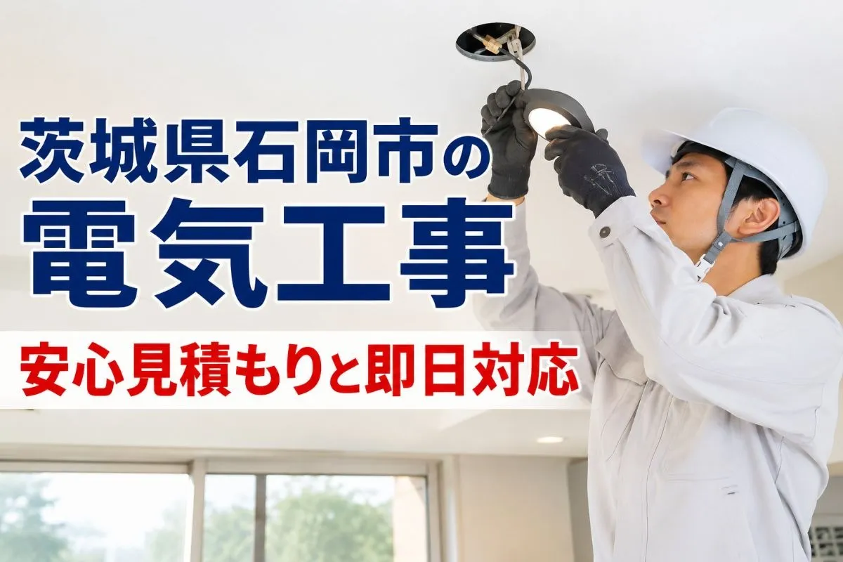 茨城県石岡市の電気工事の安心見積もりと即日対応