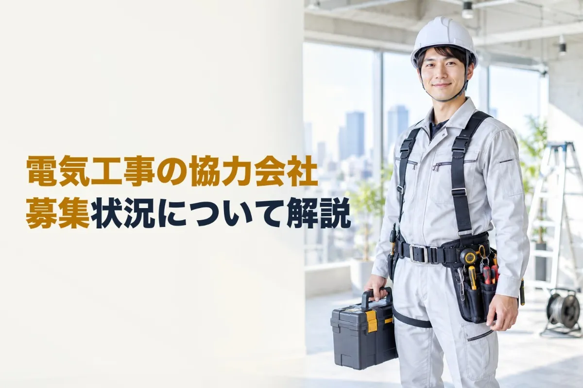 電気工事の協力会社募集状況について解説